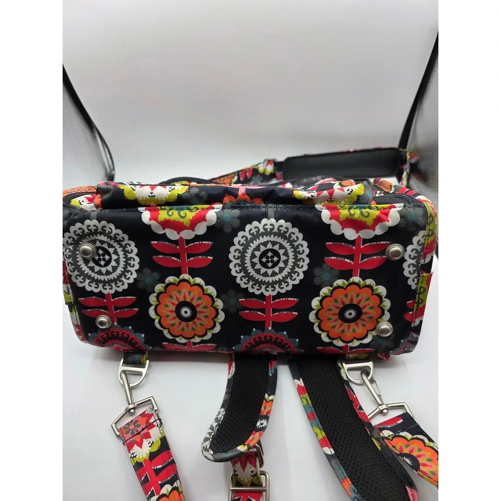 Ju Ju Be Dancing Dahlias Be Prepared Diaper Bag / Backpack Floral Print /UU